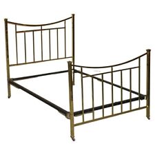 ANTIQUE VICTORIAN 1840 SOLID BRASS BED FRAME WITH ORIGINAL PORCELAIN CASTORS, used for sale  Shipping to South Africa