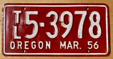 plate 1956 license oregon for sale  Olalla