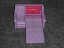 Fisher Price Loving Family Dollhouse Purple Pull Out Couch Bed Sofa Sleeper for sale  Shipping to South Africa