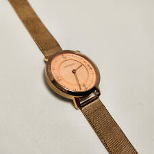 Usado, Relógio feminino tom ouro rosa 38 mm caixa pulseira de malha de aço movimento analógico quartzo comprar usado  Enviando para Brazil