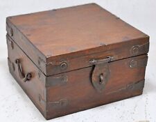 Caja de almacenamiento cuadrada de madera de colección original antigua hecha a mano segunda mano  Embacar hacia Argentina