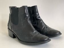 Black leather ankle for sale  LONDON
