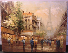 Vintage Original Impressionist Paris Cityscape Oil on Canvas 8x10 for sale  Shipping to South Africa