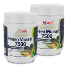 Hi Well Green Mussel 7500 300 Cápsulas Nueva Zelanda Mejillón de labios verdes * 2pk segunda mano  Embacar hacia Argentina