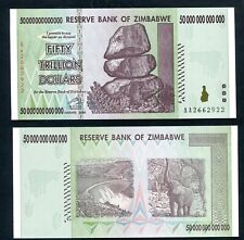 ZIMBABWE 50 BILIONÓW DOLARÓW Banknoty UNC ORYGINALNY Prefiks AA 2008 - ŚWIETNA CENA na sprzedaż  Wysyłka do Poland