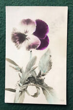 Cartolina fiori viola usato  Venezia