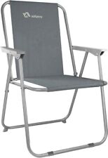 Folding Garden Chair Grey Deck Chair Flat Fold Armrests AOFUNNY, used for sale  Shipping to South Africa
