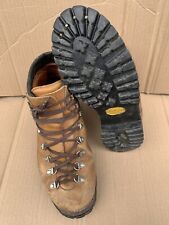 Usado, Botas de montanhismo masculinas vintage A Vibram couro marrom camurça tamanho 10,5 comprar usado  Enviando para Brazil