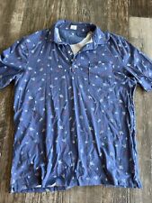 Usado, Camisa polo masculina azul oceânica Johnnie-O Bosworth 4 botões tamanho GG US$ 98 comprar usado  Enviando para Brazil