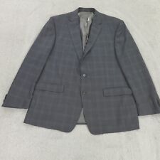 Austin Reed Blazer Mens 46R Plaid Charcoal Gray Wool Academia Sport Coat for sale  Shipping to South Africa