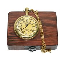 Usado, Antiguo Reloj de Bolsillo de Madera Sólida Marítima De Colección Sin Reloj de Bolsillo-Regalo segunda mano  Embacar hacia Argentina