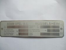 Nameplate opel sign for sale  Shipping to Ireland