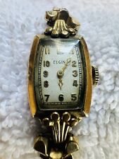 Vintage Elgin Relógio Feminino de Corda Pulseira Elástica em Tom Dourado comprar usado  Enviando para Brazil