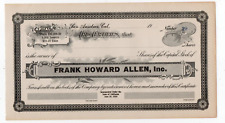 1920s stock certificate for sale  San Francisco