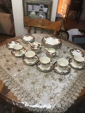 1930 Windsor Derby Hand-Decorated Warranted 24k Gold Dinner Setting for sale  Shipping to South Africa