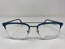 Used, Otego Optical PULASKI C2 50-18-140 Gunmetal/Blue Half Rim Eyeglasses Frame O479 for sale  Shipping to South Africa