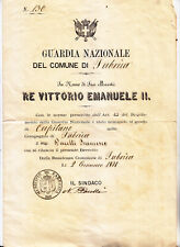 SS613-ROMA-FABRICA GUARDIA NAZIONALE NOMINA A CAPITANO 1871 segunda mano  Embacar hacia Argentina