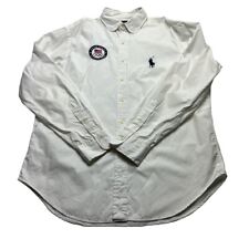 Stunning White Ralph Lauren Shirt Long Sleeve Size 16.5 Collar XXL USA Olympics for sale  Shipping to South Africa