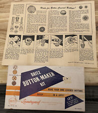 Kit de fabricación de botones Dritz de colección 1948 caja original herramientas, piezas y instrucciones segunda mano  Embacar hacia Argentina