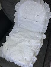 Broderie anglaise white for sale  PRESTWICK