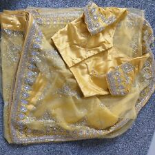 Yellow net sari for sale  LONDON