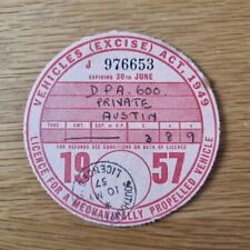 Vintage tax disc for sale  EASTLEIGH