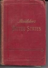 Rare antique book The United States by Paul Baedeker 1909 hardback with maps, used for sale  ALFORD