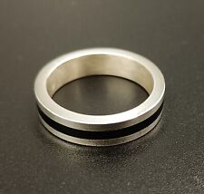 RING SILVER 950 & BLACK EPOXY RESIN SIZE 9.5 WEIGHT 6.8 GR FELIPE CABRERA TAXCO for sale  Shipping to South Africa