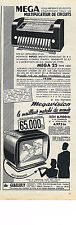 PUBLICITE ADVERTISING   1954    MEGA 25    MEGAVISION télécommande comprar usado  Enviando para Brazil