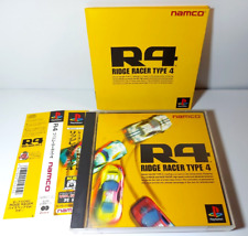 R4: Ridge Racer Tipo 4 con tarjeta de columna OBI manual Sony PlayStation PS1 versión Japón segunda mano  Embacar hacia Argentina