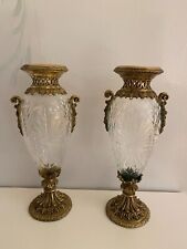 Crystal brass vase for sale  Brooklyn