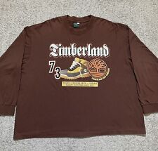 Usado, Camiseta masculina vintage Timberland 5XL marrom manga longa gráfica hip hop folgada Y2K comprar usado  Enviando para Brazil