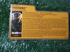 1989 G.I. Joe Night Force Shockwave v2 File Card for sale  Shipping to South Africa
