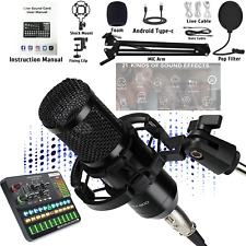 Micrófono condensador de estudio de grabación panel de transmisión de audio para equipos de podcast EE. UU. segunda mano  Embacar hacia Mexico