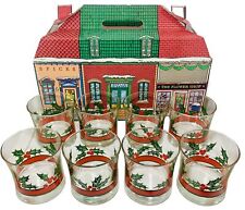 CONJUNTO de 8 copos LIBBY Holiday Lowball com estojo decorativo de Natal VINTAGE comprar usado  Enviando para Brazil