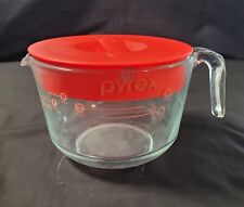 Copo medidor de vidro transparente Pyrex 8 xícaras com tampa vermelha comprar usado  Enviando para Brazil