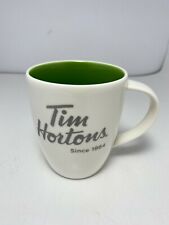 Tim Hortons Coffee Mug Cup 2014 #/N 014 White Green Inside Limited Edition Tims, used for sale  Canada