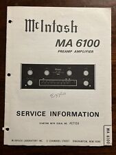 Mcintosh ma6100 preamp for sale  Hollywood