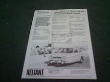 January 1980 reliant for sale  DONCASTER