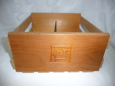VTG NAPA VALLEY STYLE 54 CD HOLDER STORAGE RACK WOODEN BOX WOOD CRATE DOUBLE ROW for sale  Shipping to South Africa