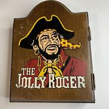 Vintage Jolly Roger Pirate Mini Dart Board w/ Box Formac Wooden Cork Board Game  for sale  Shipping to South Africa