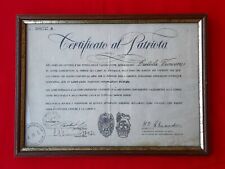 Attestato certificato patriota usato  Torino