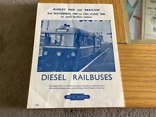 Diesel railbuses timetable for sale  SCUNTHORPE