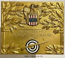 FIAT GRAN PREMIO TROFEO ITALO BALBO A.XVIII 1940 PLACCHETTA TIRO A SEGNO OND comprar usado  Enviando para Brazil
