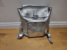Whistles Silver Leather Backpack London Designer Bag for sale  Shipping to South Africa