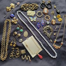 Lote de joyas antiguas y vintage Coro Cloisonne camafeo renacimiento victoriano Repousse  segunda mano  Embacar hacia Mexico