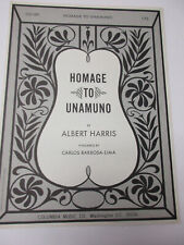 Partitura de guitarra Albert Harris homenagem a Unamuno Carlos Barbosa-Lima comprar usado  Enviando para Brazil