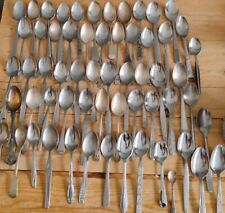 Job Lot 60 Vintage Teaspoons Stainless Steel Silver Plate Antique & Retro Mix for sale  Shipping to South Africa