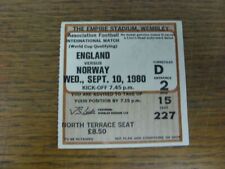 1980 ticket england for sale  BIRMINGHAM