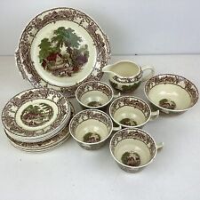 Royal Staffordshire Rural Scenes Tea Set (L) S#574 for sale  Shipping to South Africa